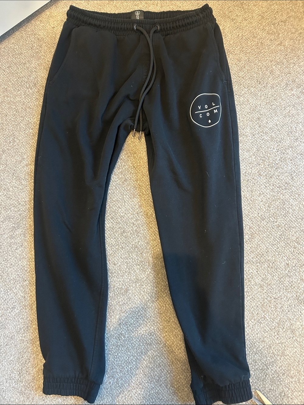 Volcom Black Logo Circle Sweatpants